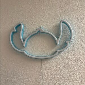 Disney Blue and White Stitch Neon Wall Art